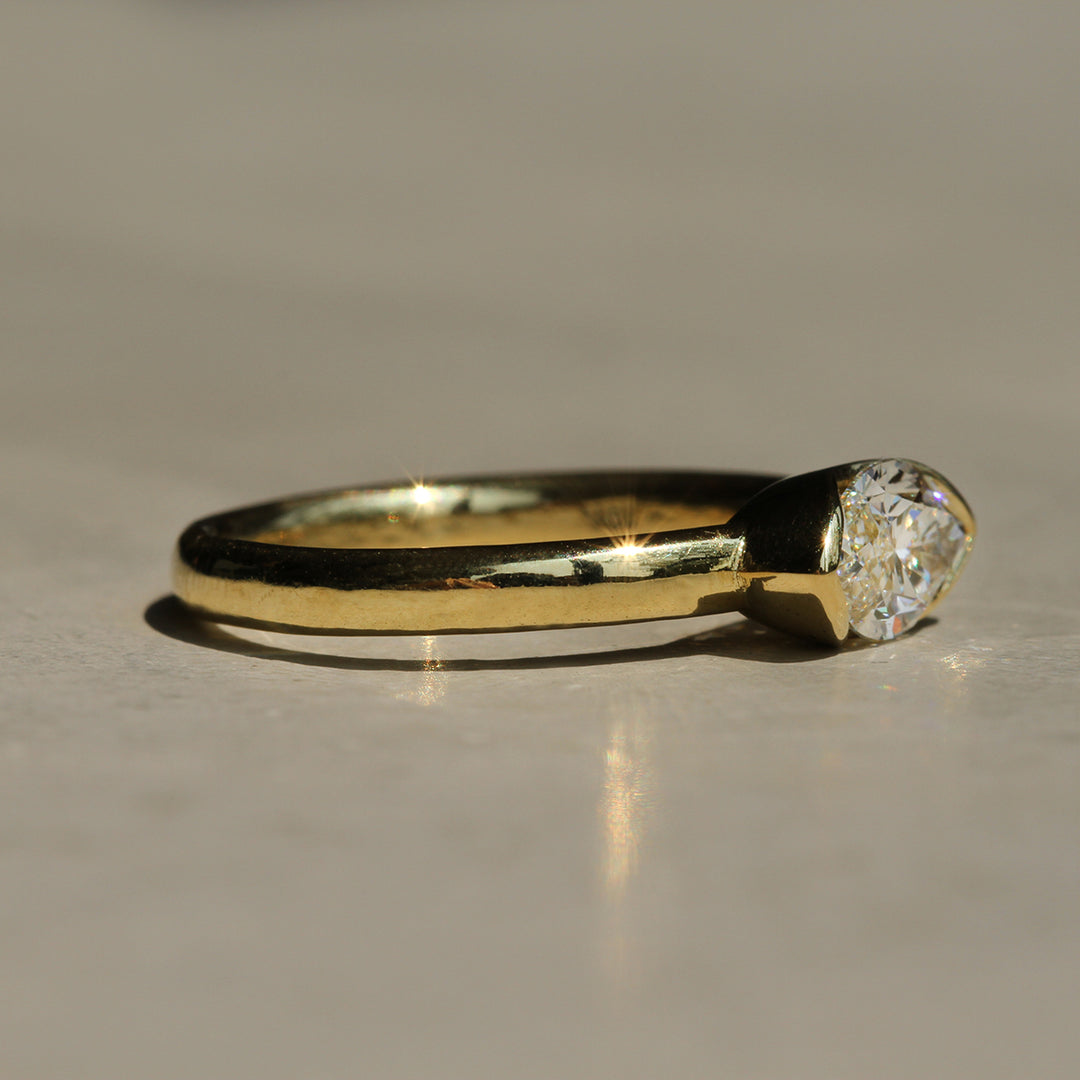 Poppy Bezel - East-West Marquise Solitaire