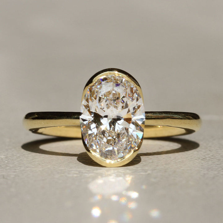 Poppy Bezel - Oval Solitaire (2ct)