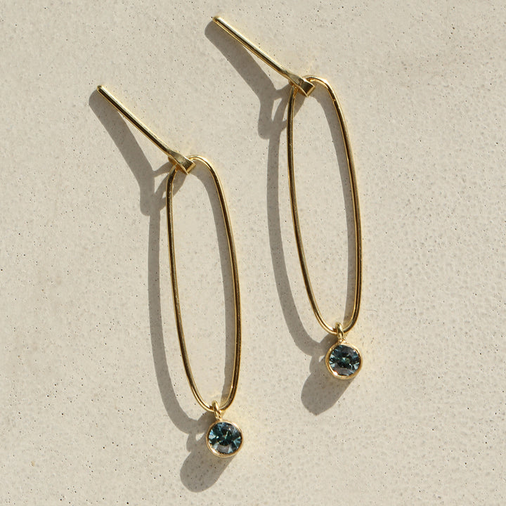 Oblong Montana Sapphire Dangles