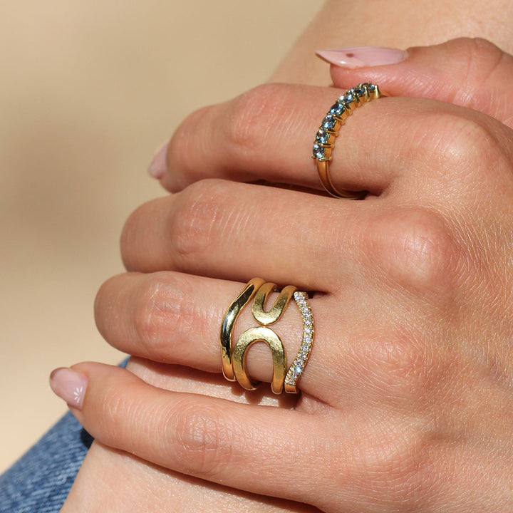 Montana Sapphire Caterpillar Ring