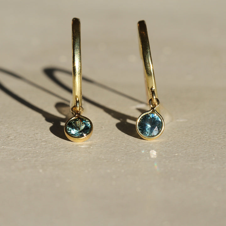Montana Sapphire Dangle Hoops