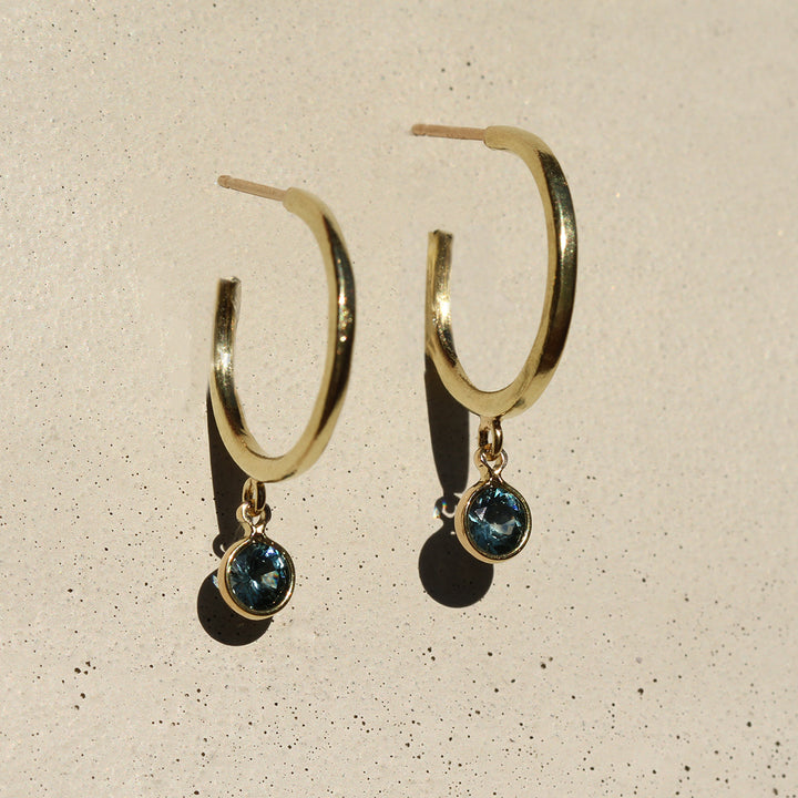 Montana Sapphire Dangle Hoops