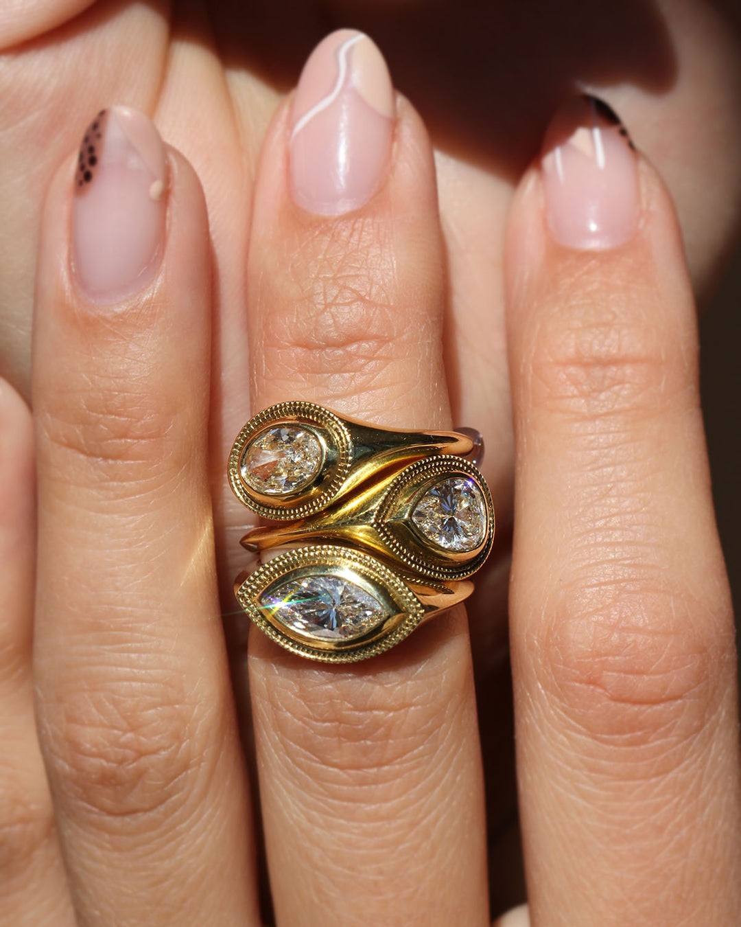 Diamond Signet Ring - Oval