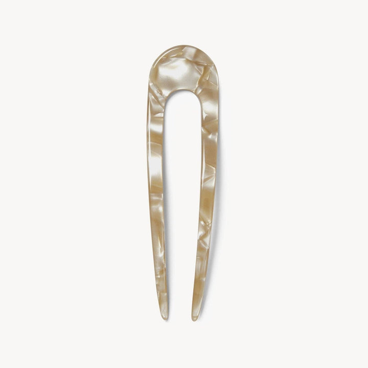 French Hair Pin in Sand Shell