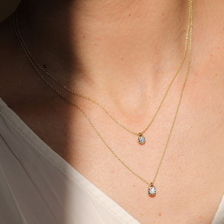 Poppy Bezel - Diamond Necklace