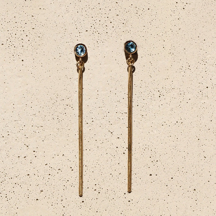 Petite Montana Sapphire Bar Dangles