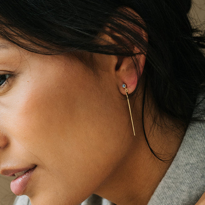 Petite Montana Sapphire Bar Dangles