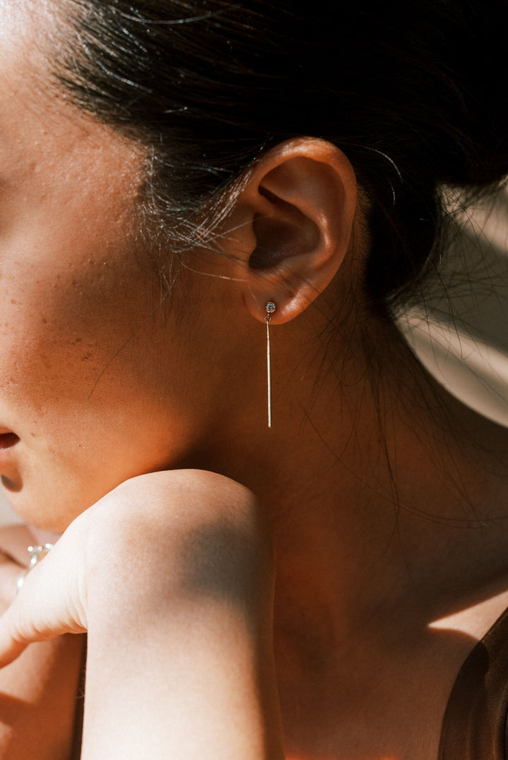 Petite Diamond Bar Dangles