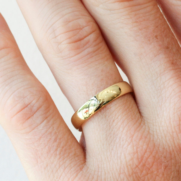 Hammered Half Round Band
