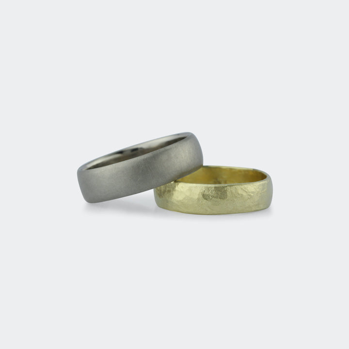 Hammered Half Round Band