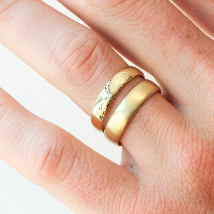 Hammered Half Round Band