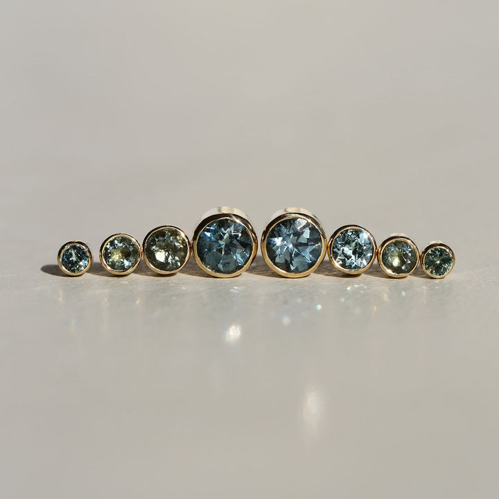 Montana Sapphire Bezel Studs