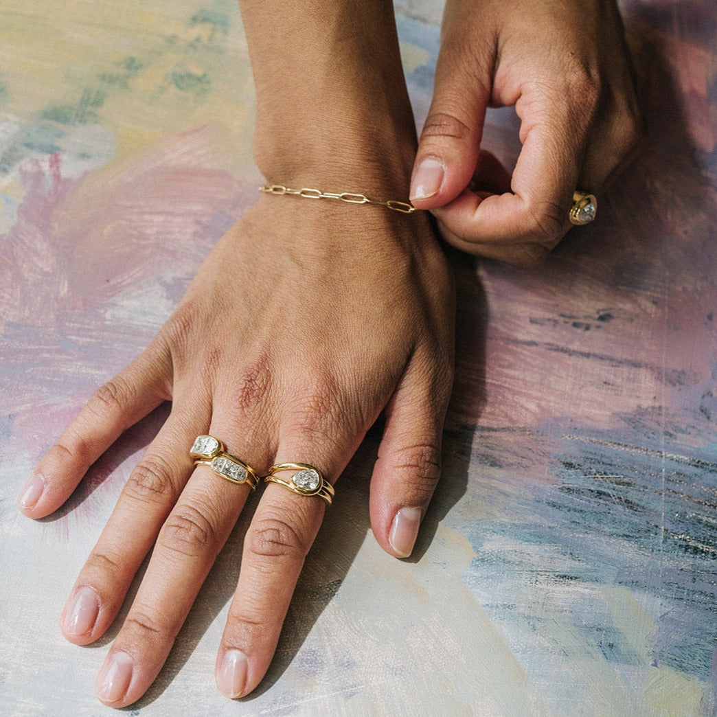 Oblong Chain Bracelet