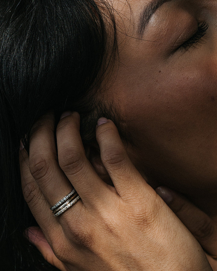 Bead Set Half-Eternity Band