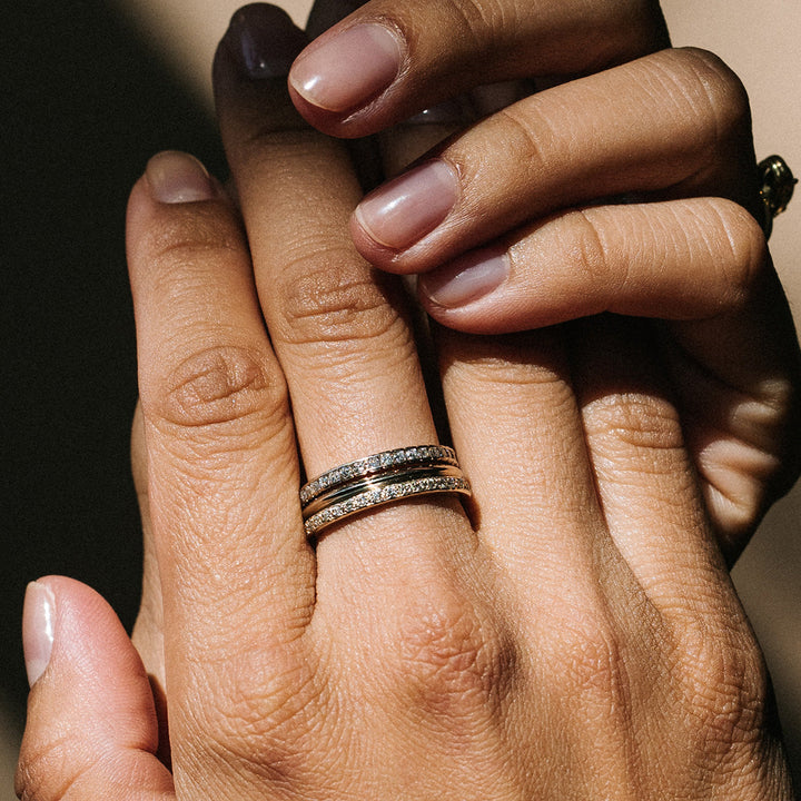 Bead Set Eternity Band